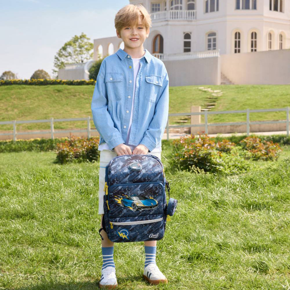 GMT LIGHT School Backpack 4-Piece Set - Racing Car