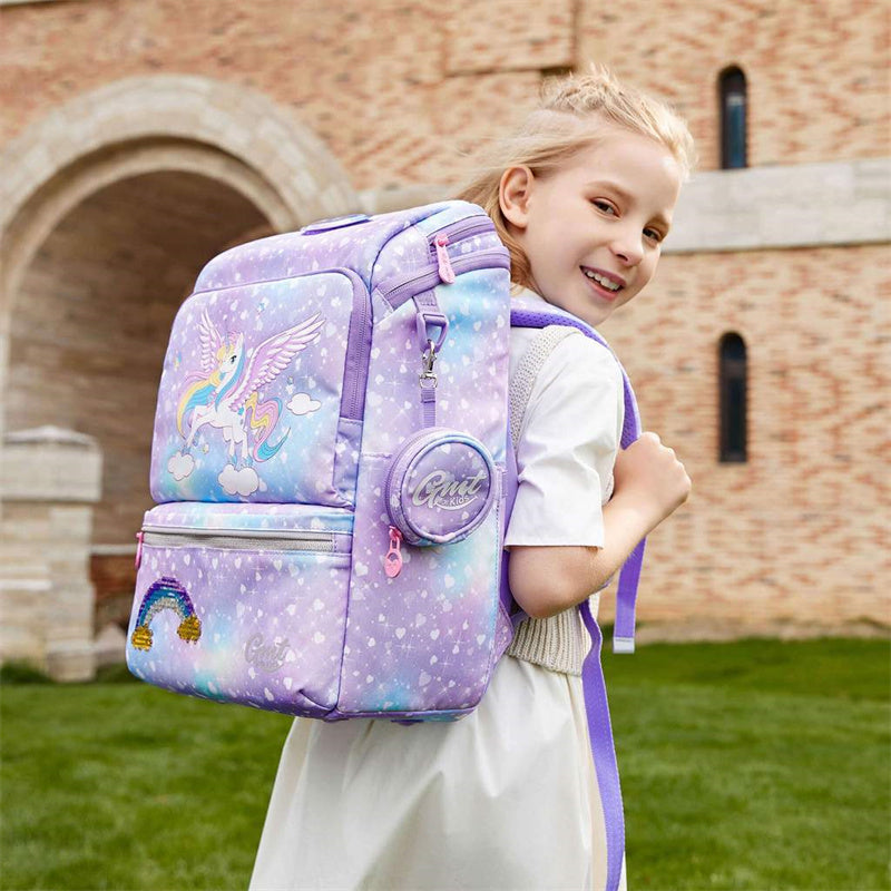 GMT for Kids Light 4-Piece School Backpack Set - Dreamy Unicorn