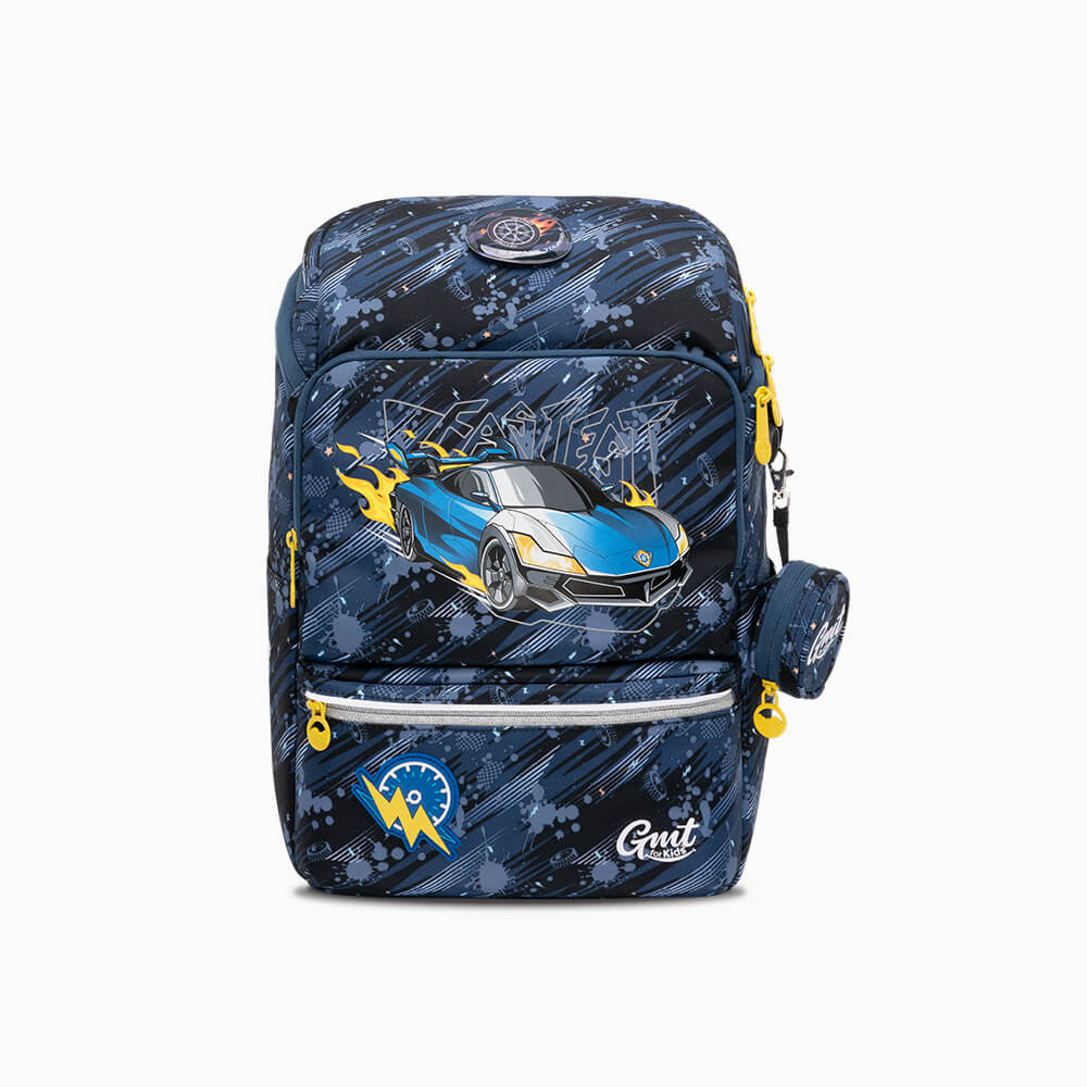GMT LIGHT School Backpack 4-Piece Set - Racing Car
