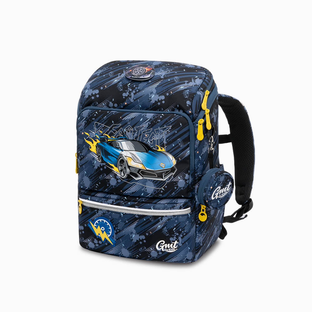 GMT LIGHT School Backpack 4-Piece Set - Racing Car