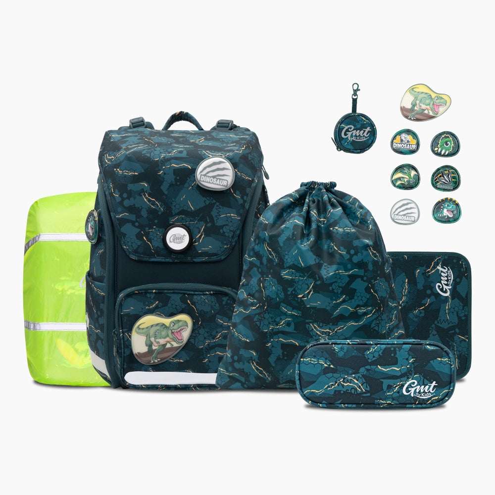 GMT WALL Klassischer Schulranzen 6-teiliges Set - Regenbogeneinhorn