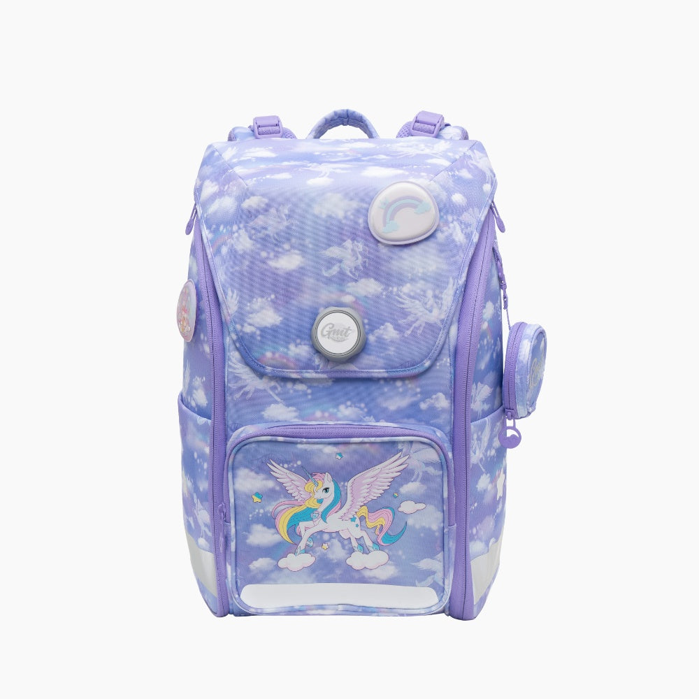 GMT WALL Klassischer Schulranzen 6-teiliges Set - Regenbogeneinhorn