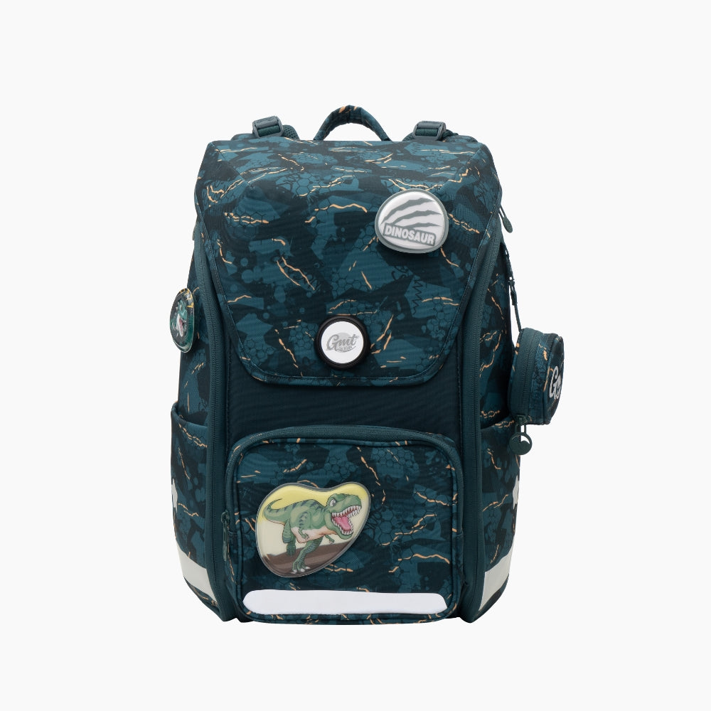 GMT WALL Klassischer Schulranzen 6-teiliges Set - Urzeit-Helden