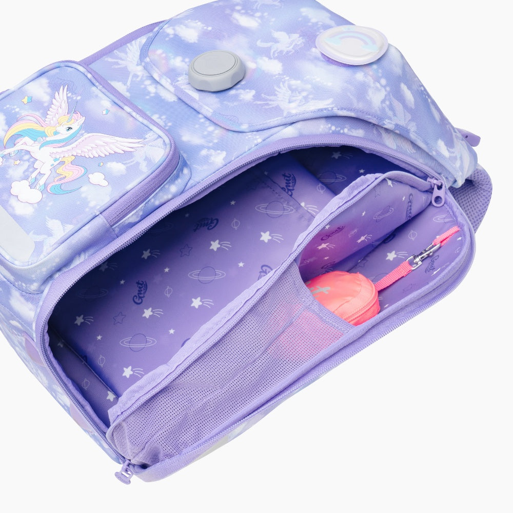 GMT WALL Klassischer Schulranzen 6-teiliges Set - Regenbogeneinhorn