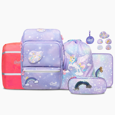 GMT LIGHT PRO Schoolbag 6-piece Set - Dreamy Unicorn
