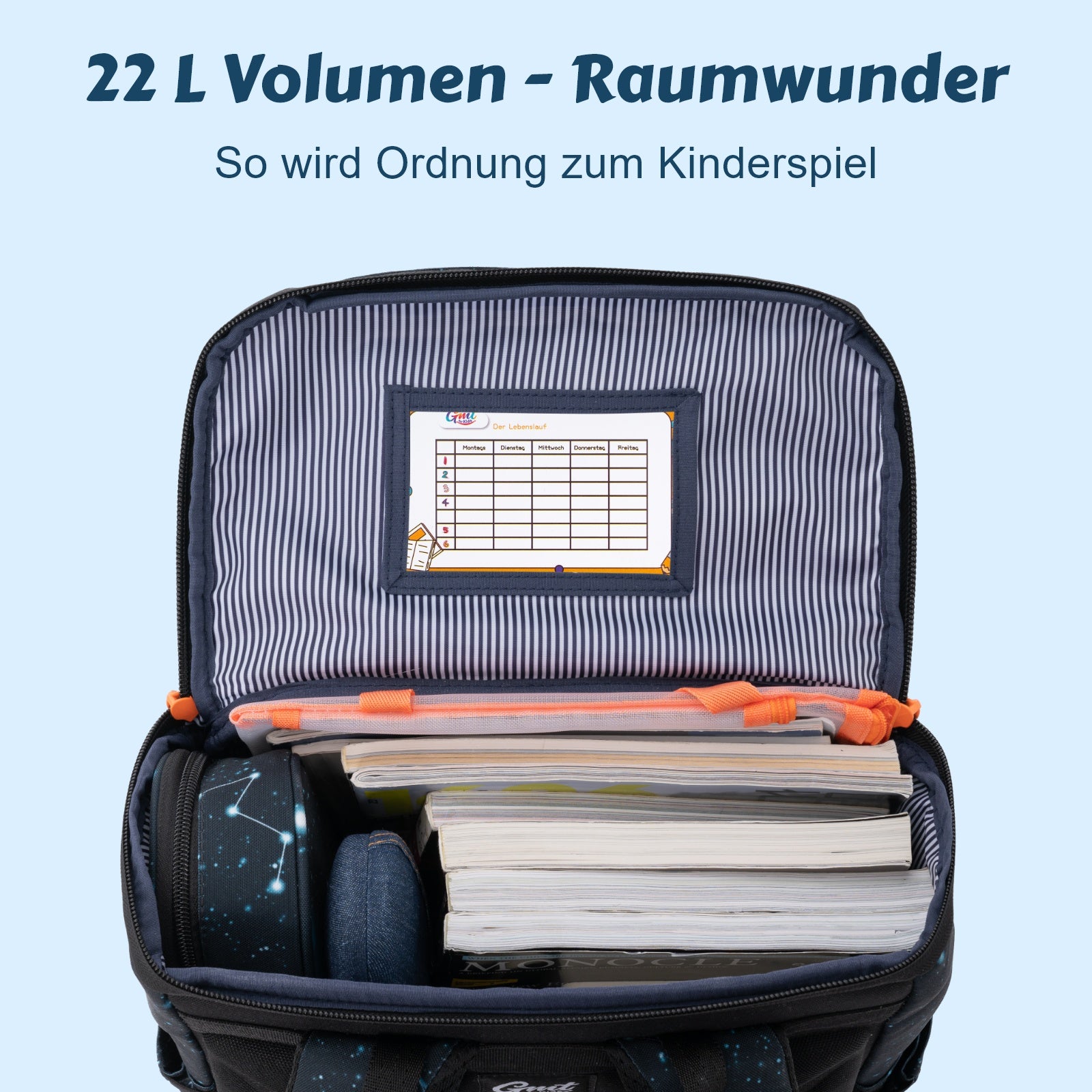 GMT LIGHT Schulranzen 6-teiliges Set - Raumschiff