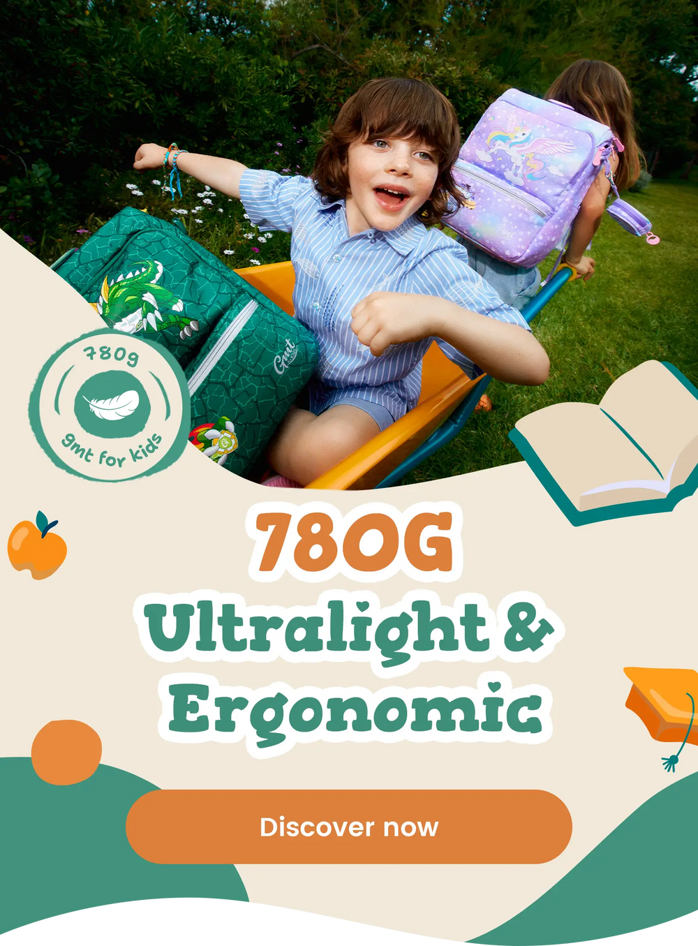780g ergonomic schulranzen  for en mo