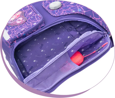 Getrennte Reißverschlussfächer