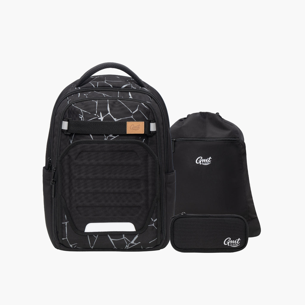 GMT TREND LUXURY 32L Schulranzen 3-Teiliges Set- Skyline Black