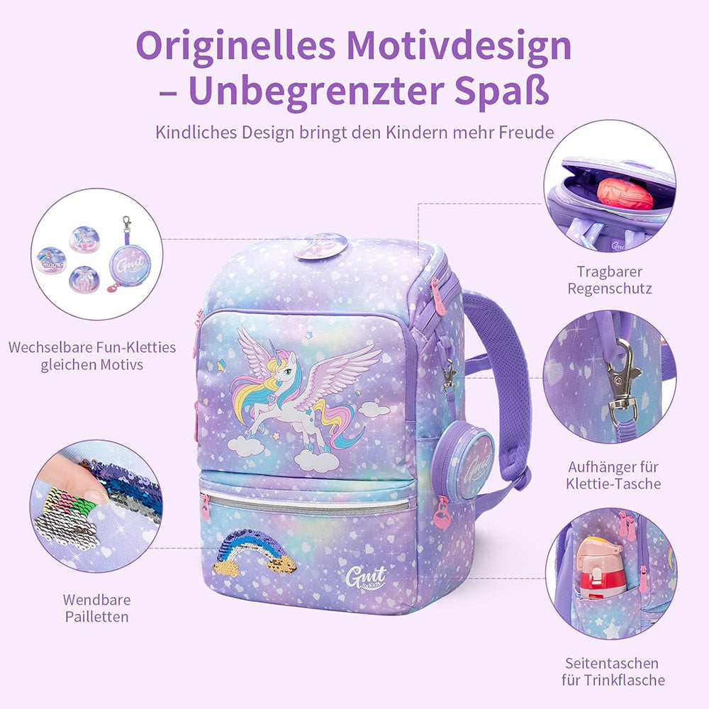 McNeill Schulranzen LILLY Einhorn 9-tlg. Set Ergo Complete McNeill Schulranzen LILLY Einhorn 9-tlg. Set Ergo Complete
