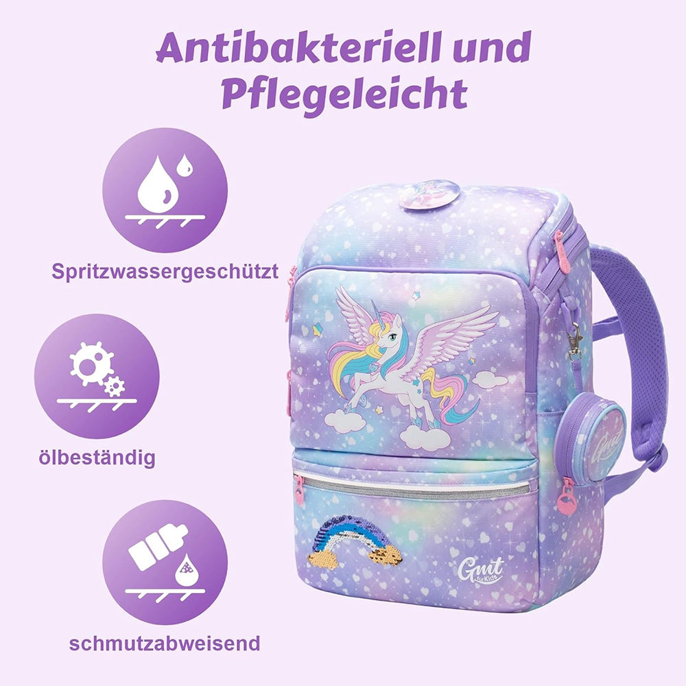 GMT LIGHT Schulranzen-Set- Einhorn