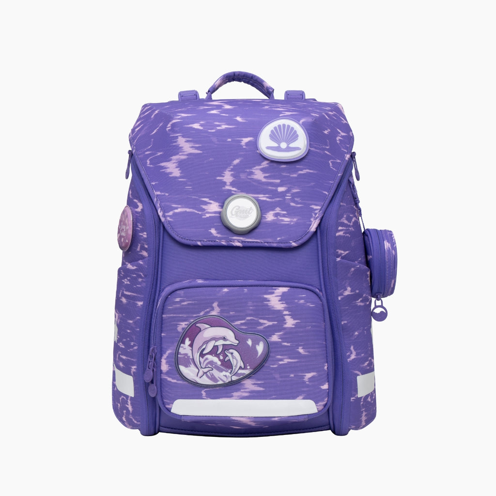 GMT WONDER Klassischer Schulranzen 6-teiliges Set -  Delfintraum