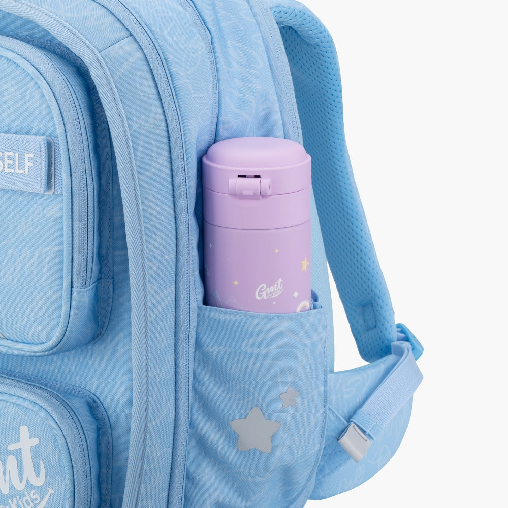 GMT SOLID Expandable, Ergonomic School Backpack - Sky Blue