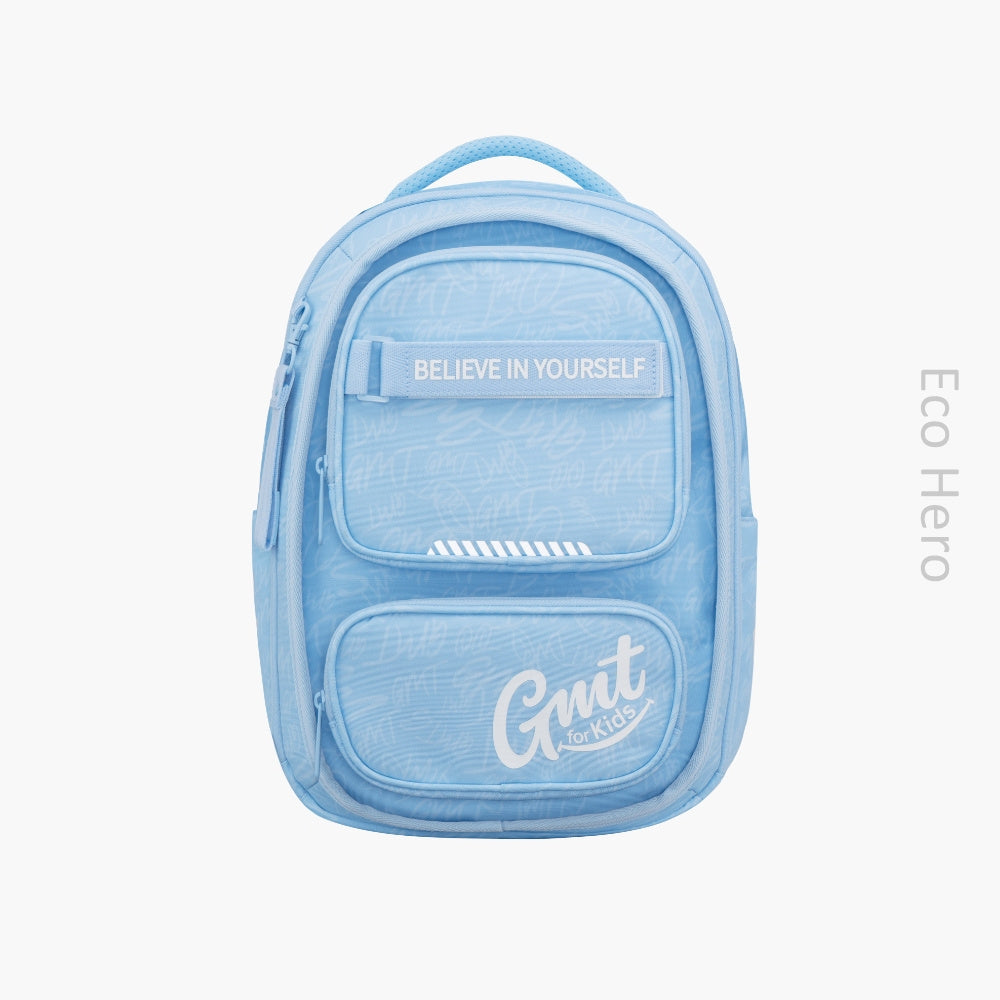 GMT SOLID Expandable, Ergonomic School Backpack - Sky Blue