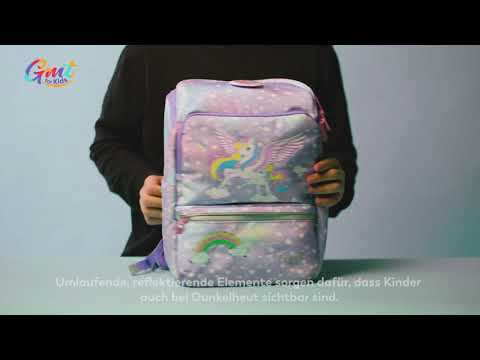 GMT LIGHT Schulranzen 4-teiliges Set- Einhorn