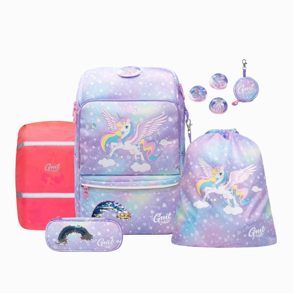 GMT LIGHT School Backpack 5-Piece Set - Dreamy Unicorn